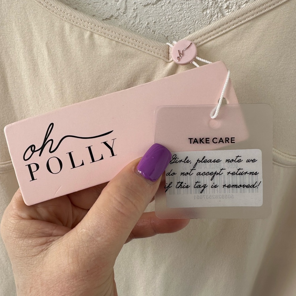 Oh Polly Axelle Sweetheart Neckline Flare Hem Jumpsuit Cream NWT Size 12 - Picture 8 of 12